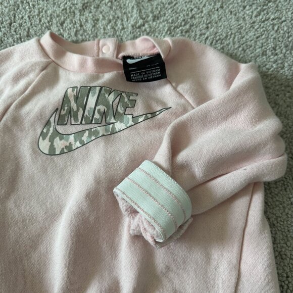 Nike Toddler Girls 2 Piece Set Cheetah Leggings Pink Sweatshirt 24m - Picture 4 of 7